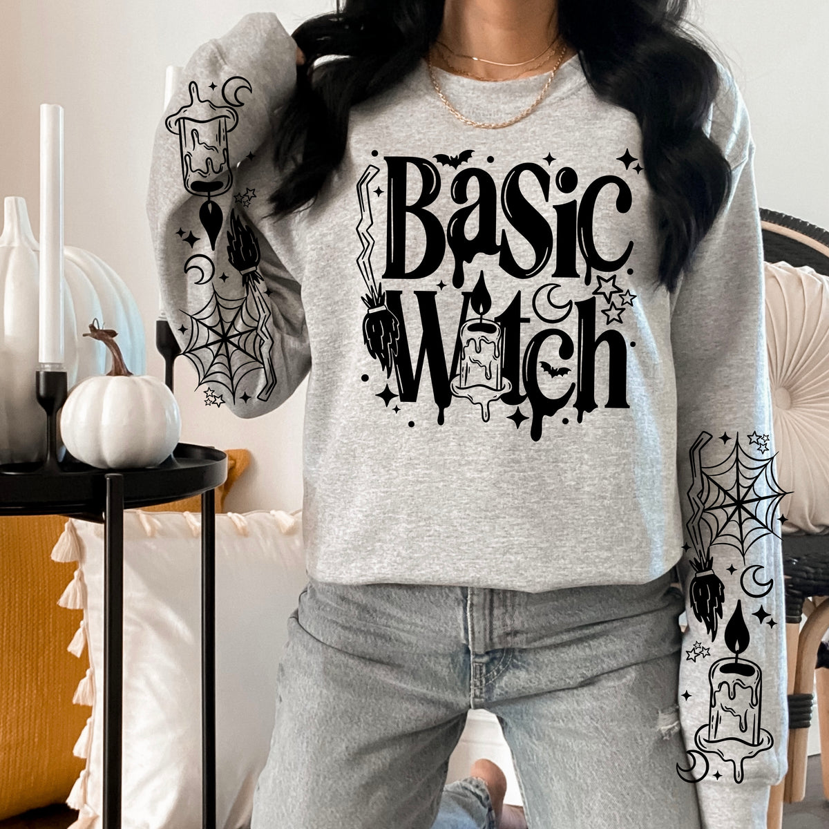 Basic witch BLACK (front only) (CSC) DTF Transfer