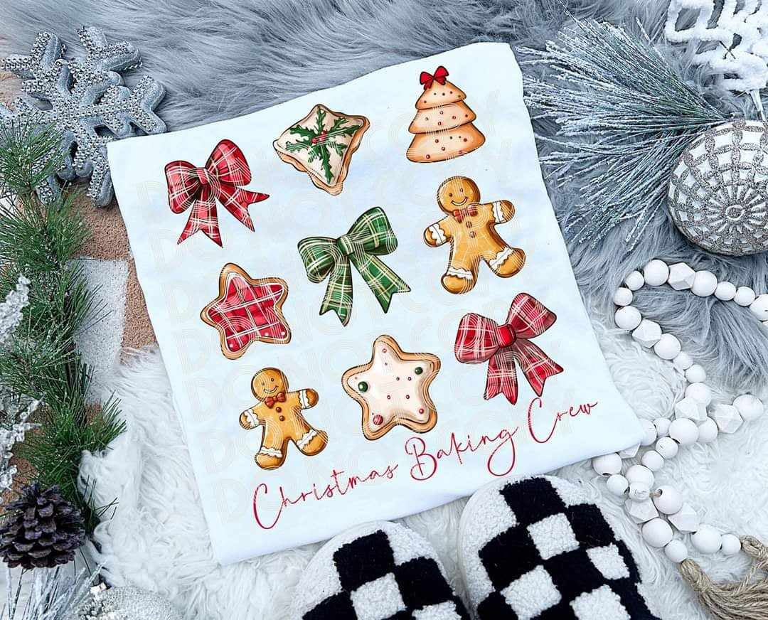 Christmas baking crew cookie collage (PH) 65116 DTF transfer