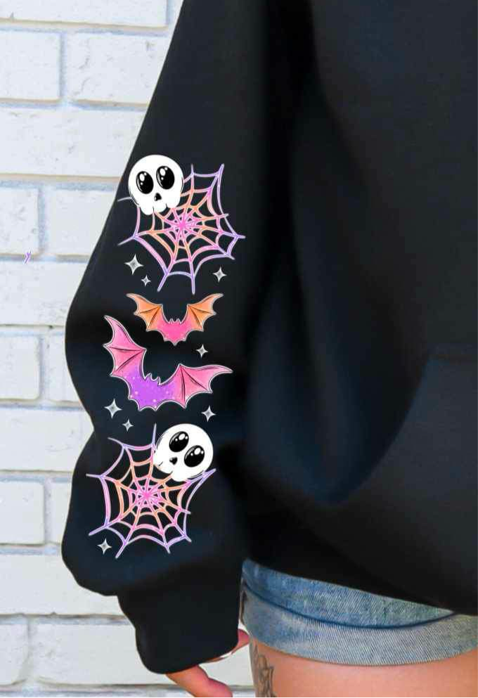 Purple bat sleeve skull (CSC) 34387 DTF Transfer