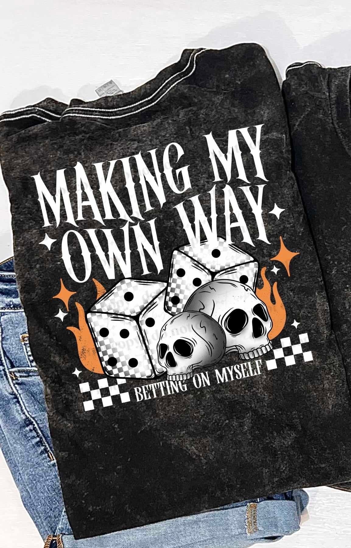 Making my own way WHITE (CSC) 55558 DTF transfer