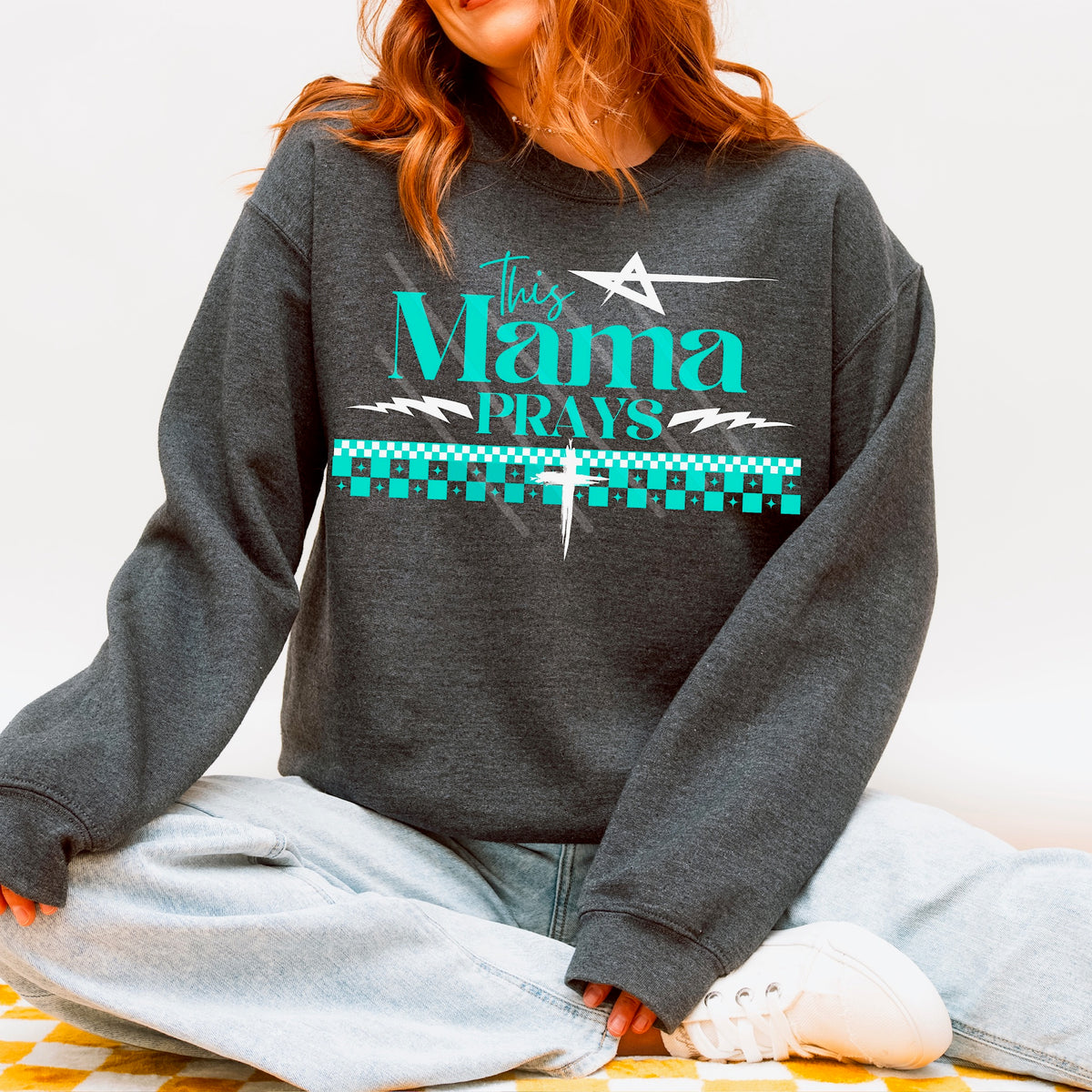This Mama Prays AQUA (MZ) 113490 DTF Transfer