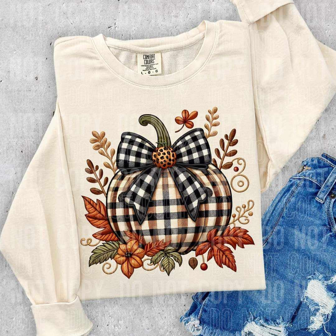 Fall plaid pumpkin (SBB) 58690 DTF transfer