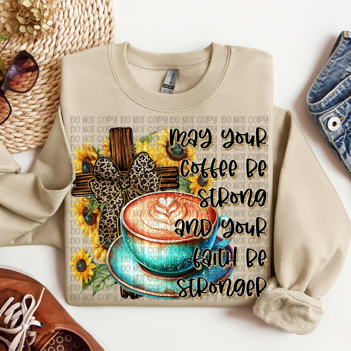 Coffee Strong Faith Stronger (VP) DTF Transfer