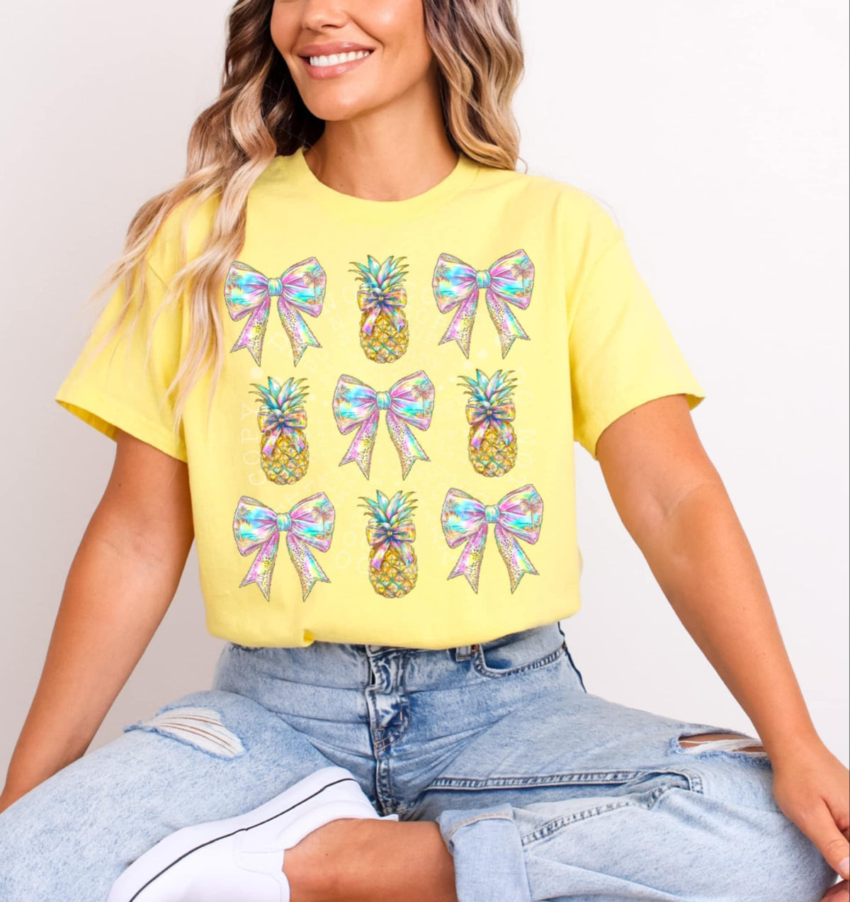 Pineapple collage 96744 DTF transfer