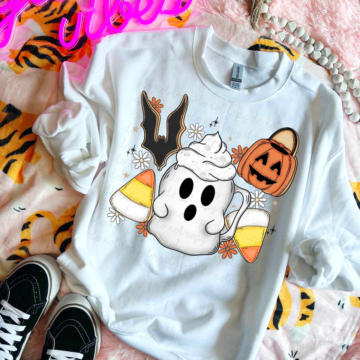 Ghost mug with Halloween sweets (MMD) 52652 DTF transfer