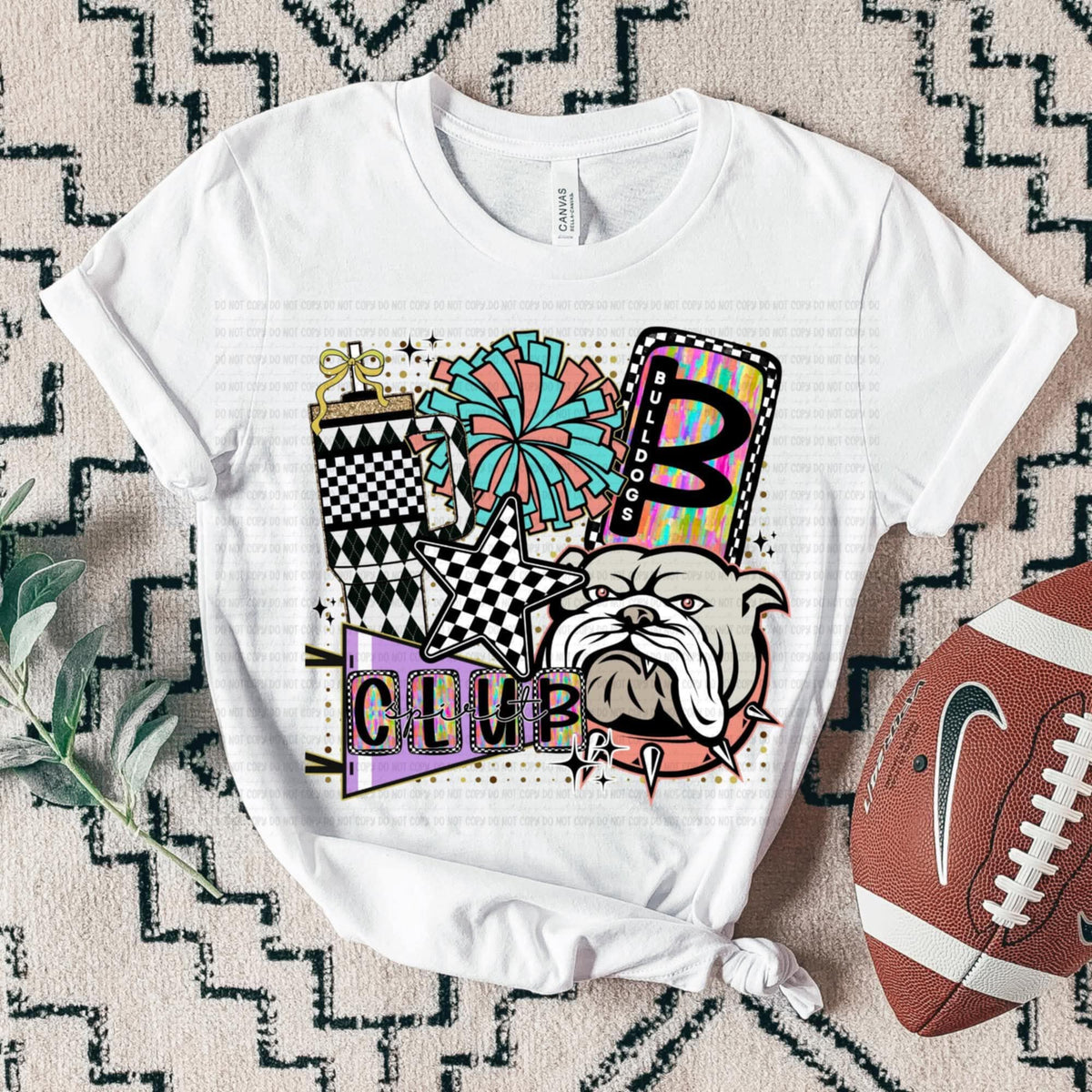 Bulldogs Club Spirit Collage SSD 112840 DTF transfer