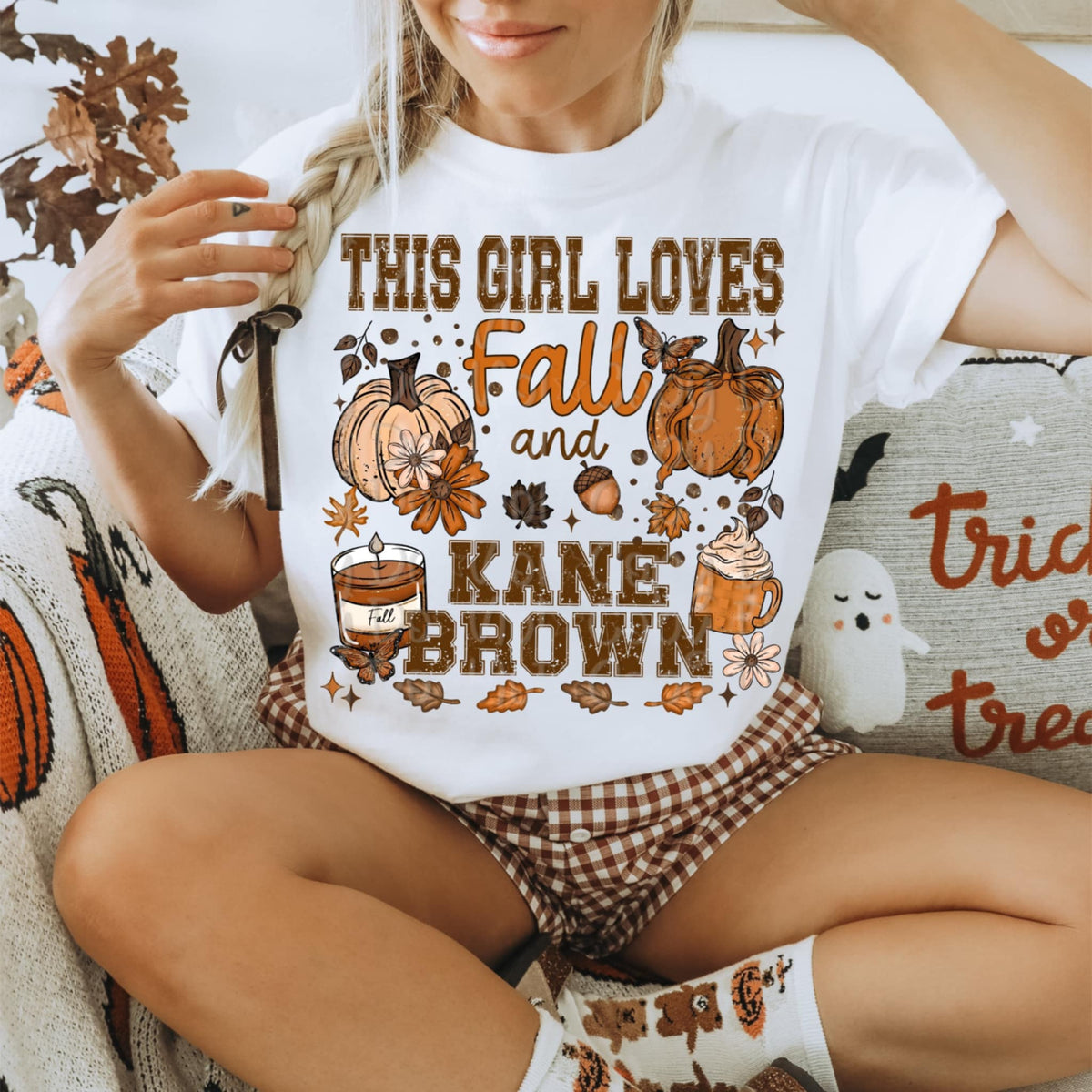 This girl loves fall and Kane (Virgo) 109967 DTF transfer