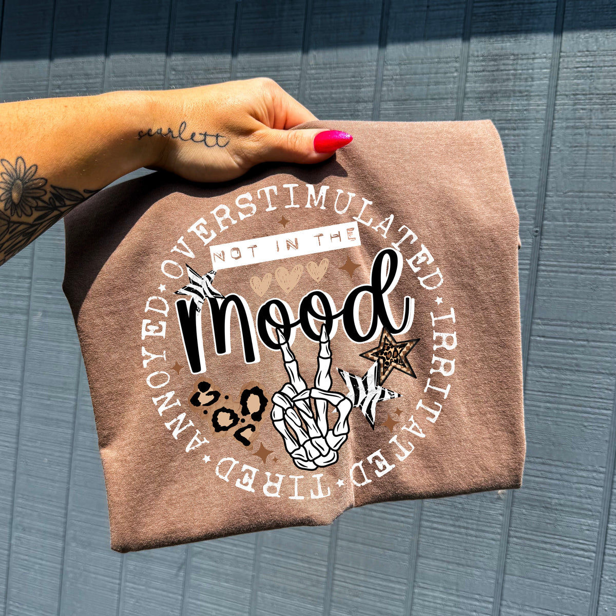 Not in the mood circle (white) (CSC) DTF Transfer