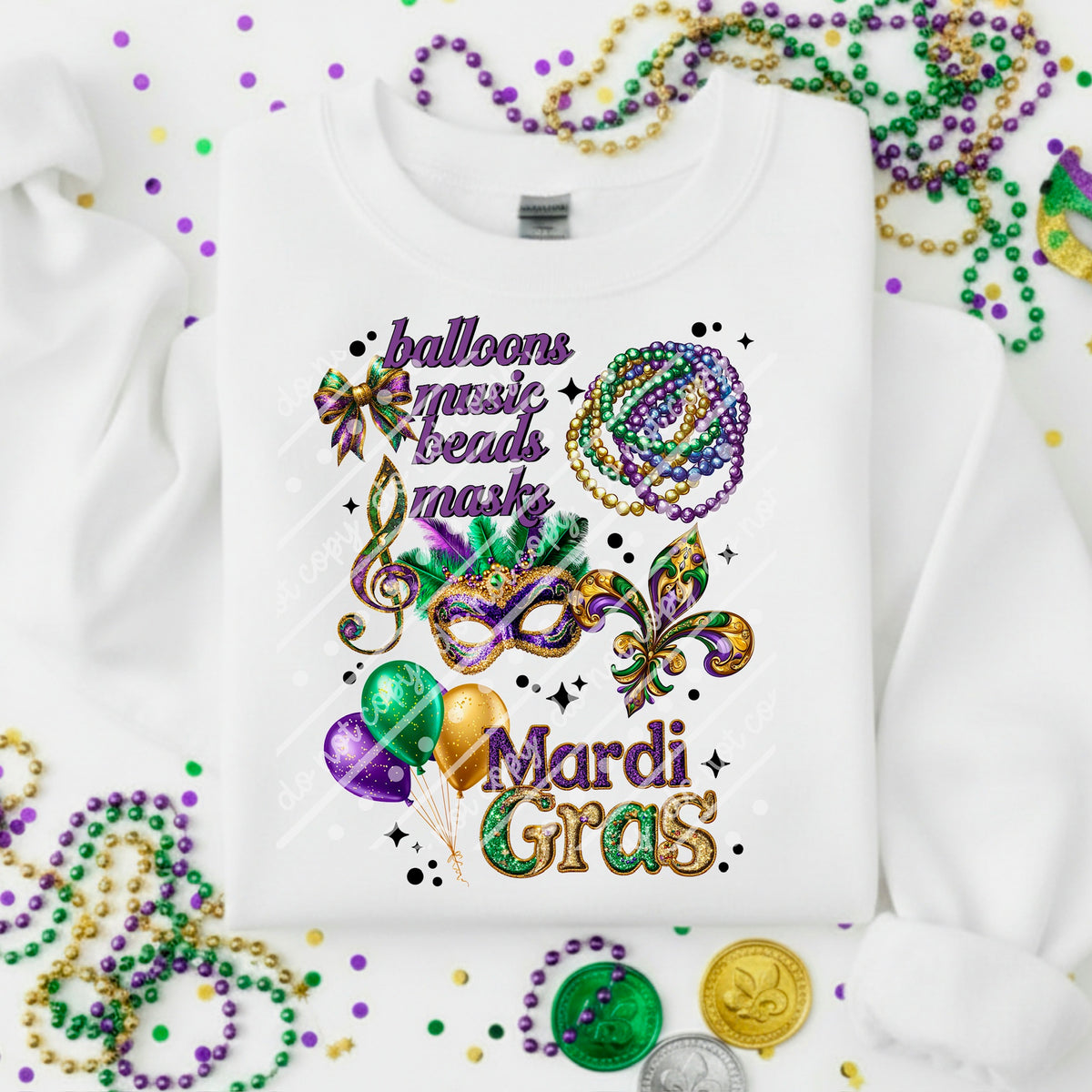 Mardi Gras collage (exclusive) DTF Transfer