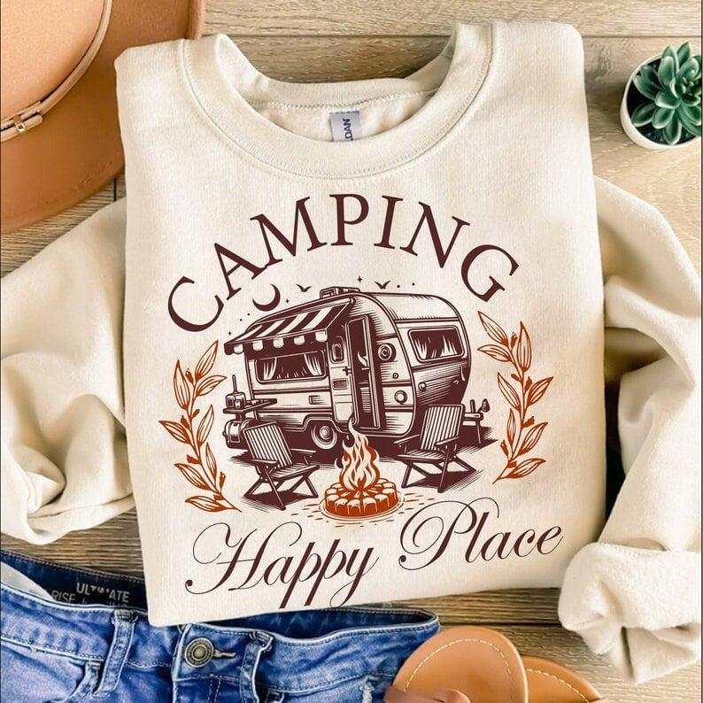 Camping happy place 50975 DTF transfer