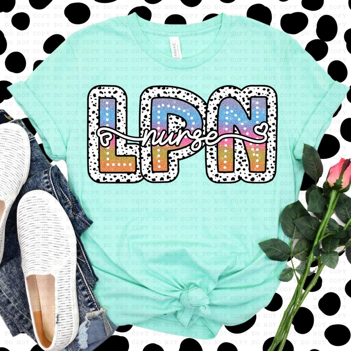 LPN tie dye dottie (ECHT) 94316 DTF transfer