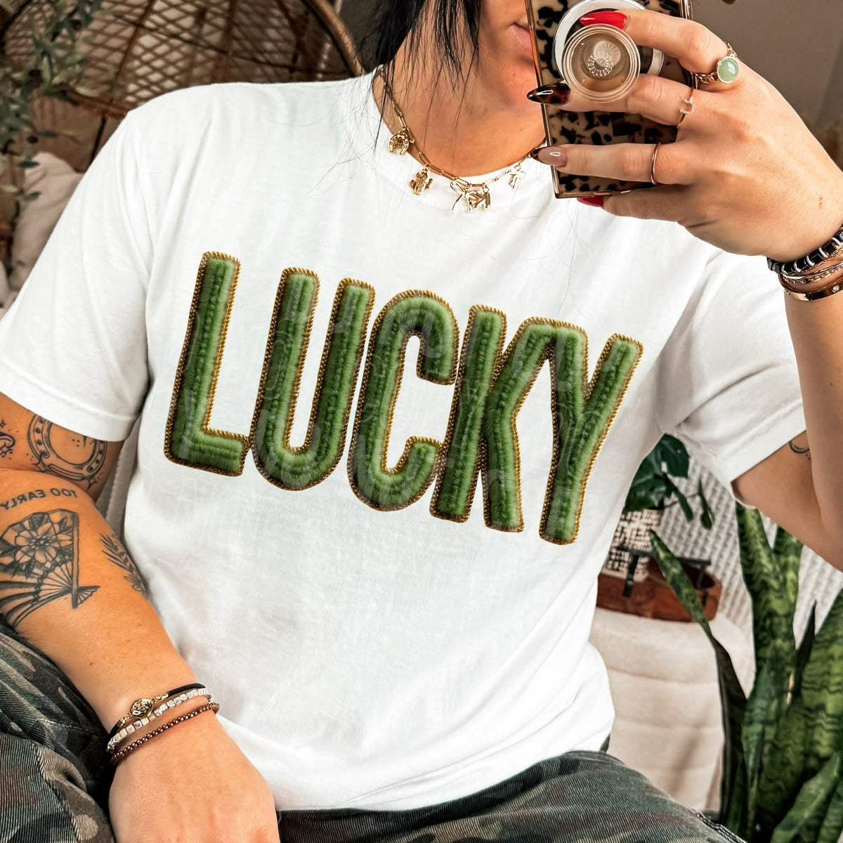 Lucky Faux embroidery (SBB) DTF transfer