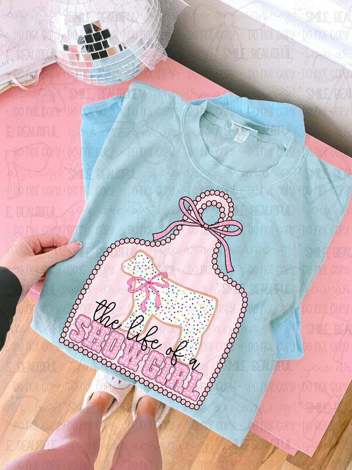 The life of a showgirl cow tag (MZ) DTF Transfer