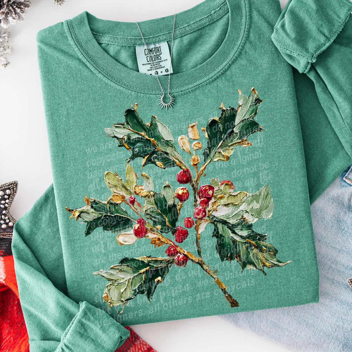 Faux Painted Christmas Berries (TTD) DTF Transfer