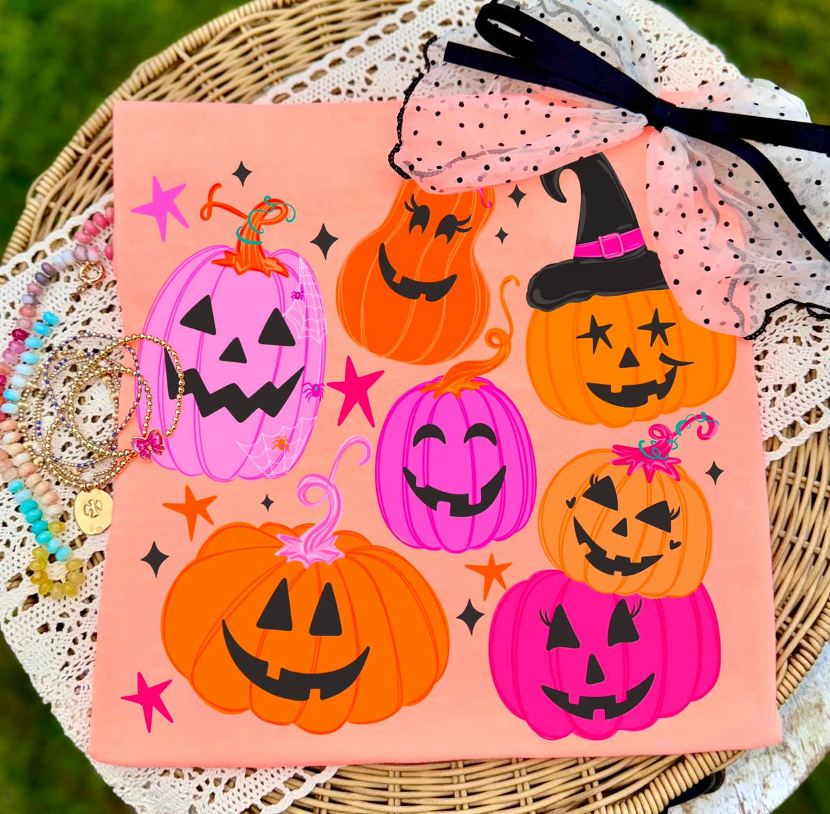 Pumpkin collage pink and orange Sunday Special DTF transfer