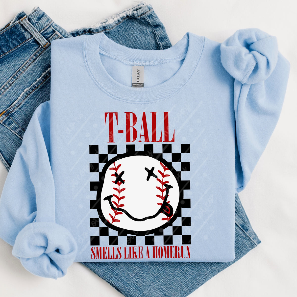 T-Ball face (no bows) (MZ) DTF Transfer