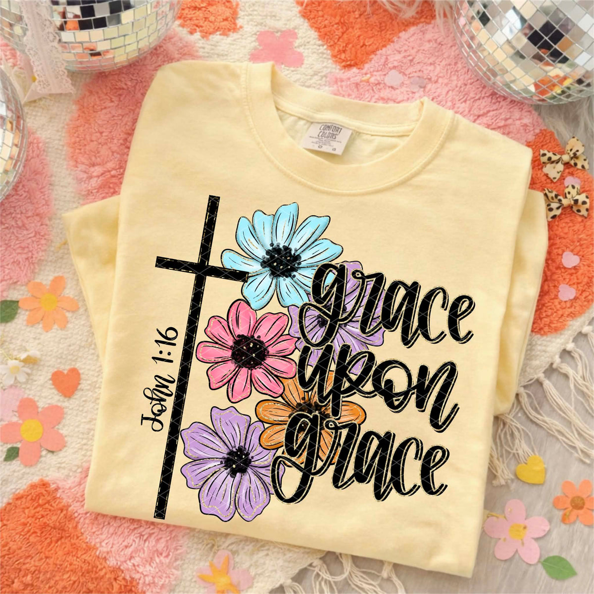 Grace upon Grace flowers (SDD) DTF transfer