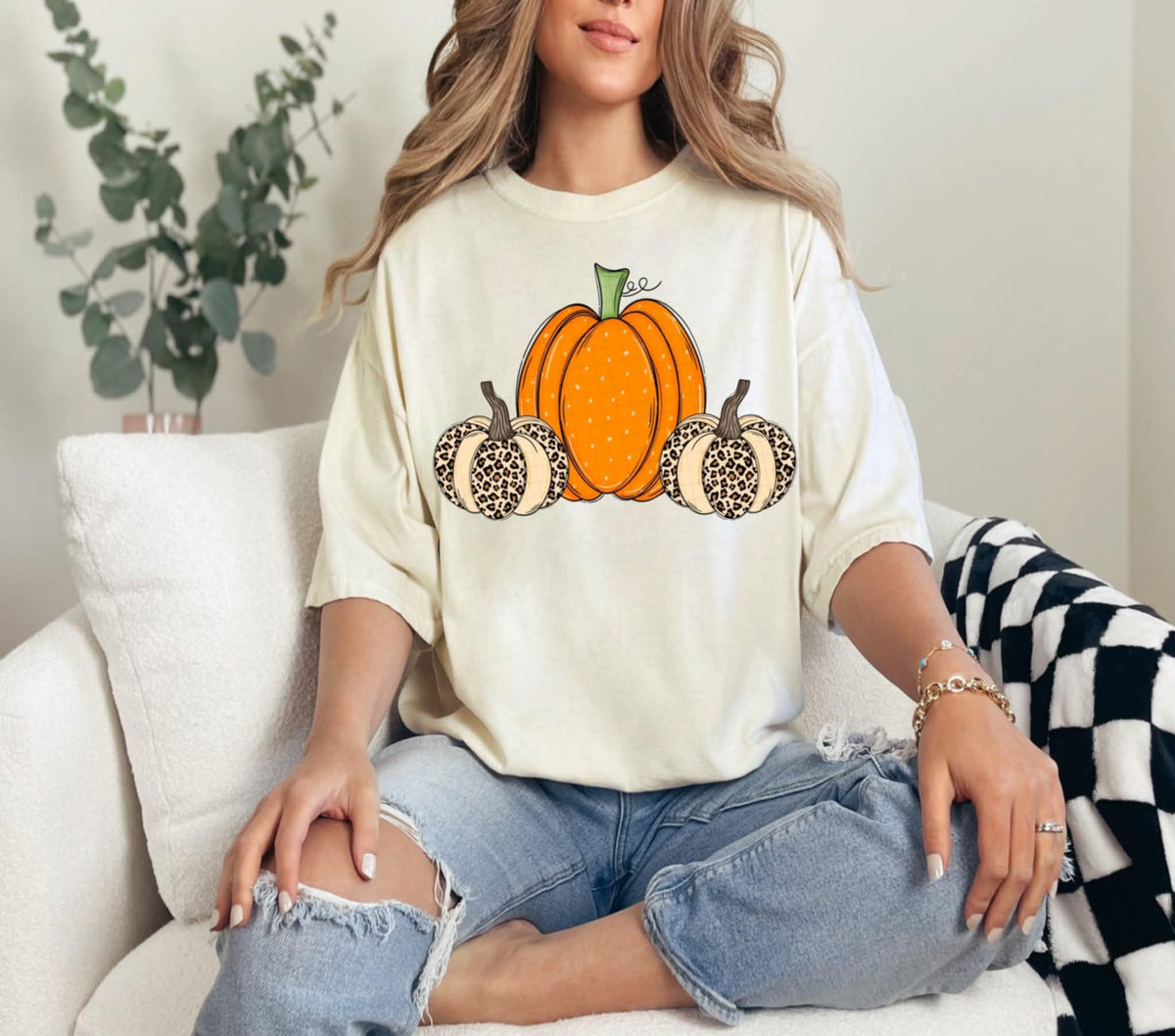 Orange and leopard pumpkins  (Linda) 107876 DTF transfer