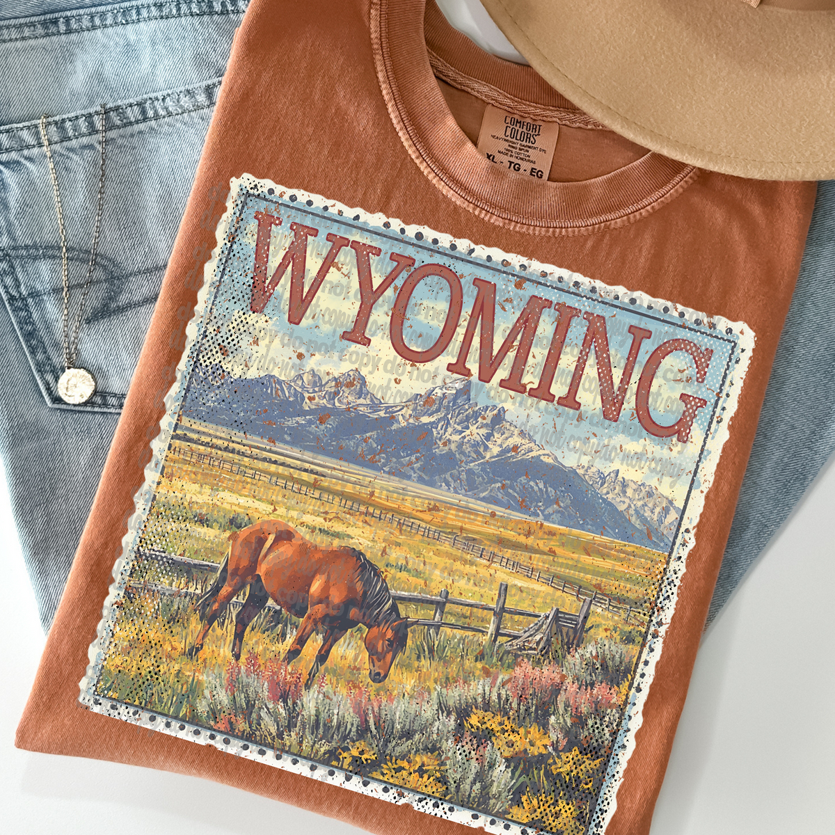 Wyoming State Stamp (TTD) 99099 DTF transfer