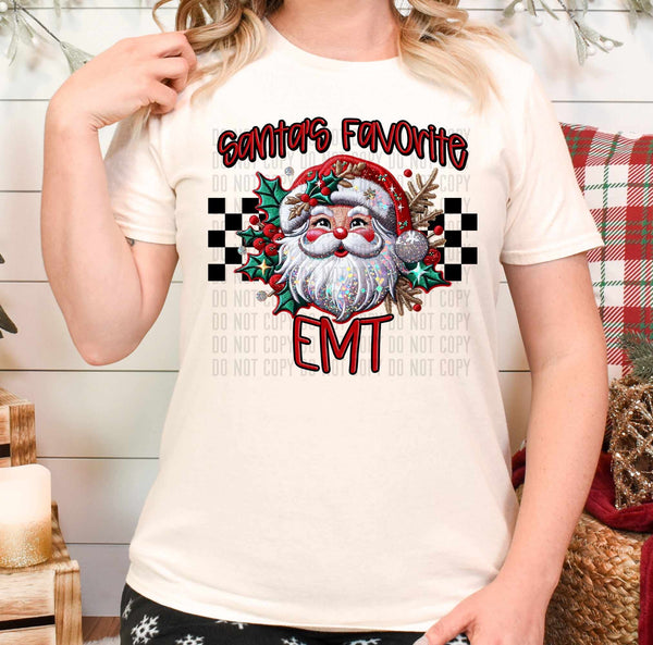 Santa’s favorite EMT (caplinger) 62862 DTF transfer