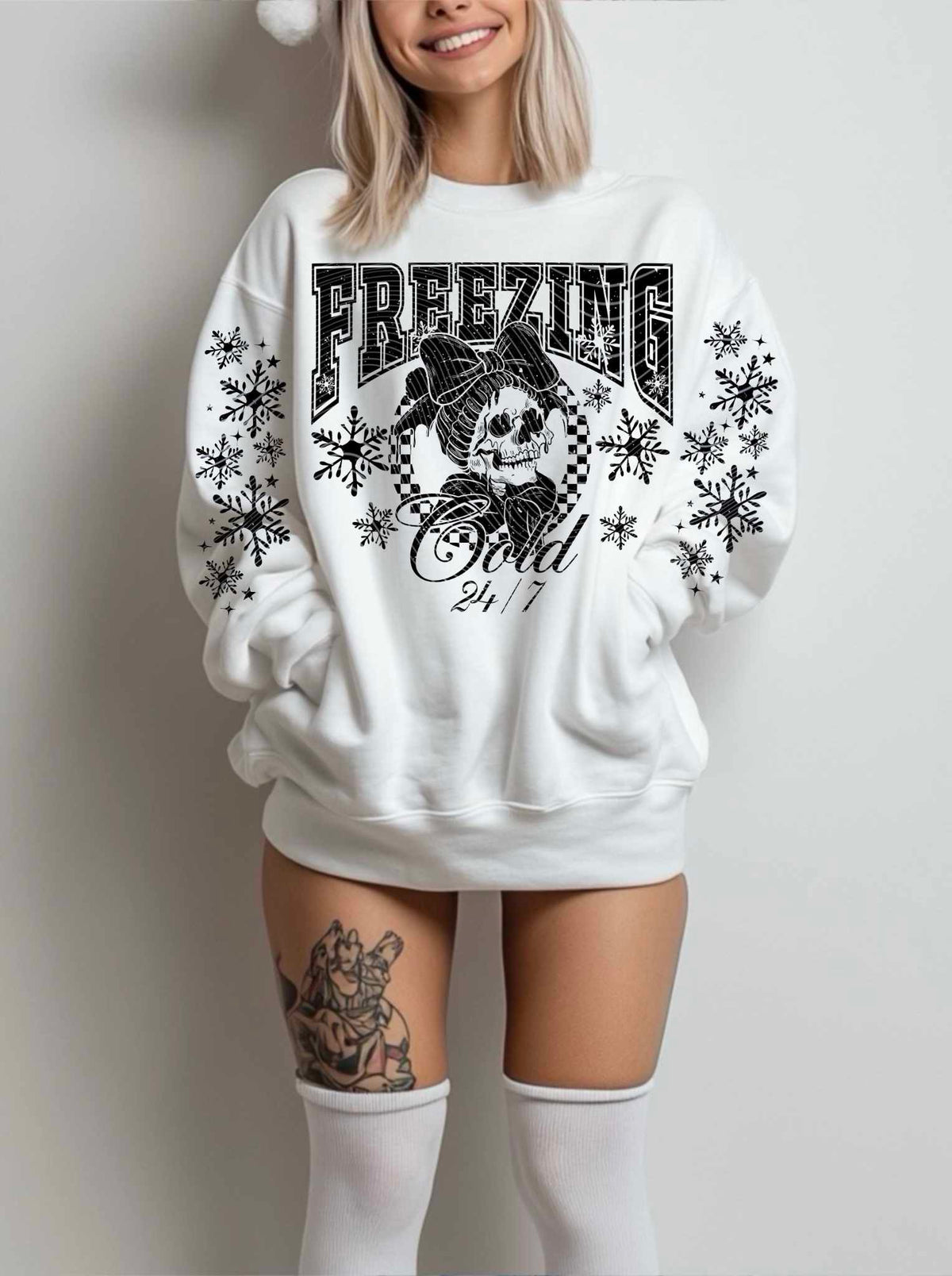 Freezing cold BLACK FRONT ONLY (AG) 73481 DTF transfer