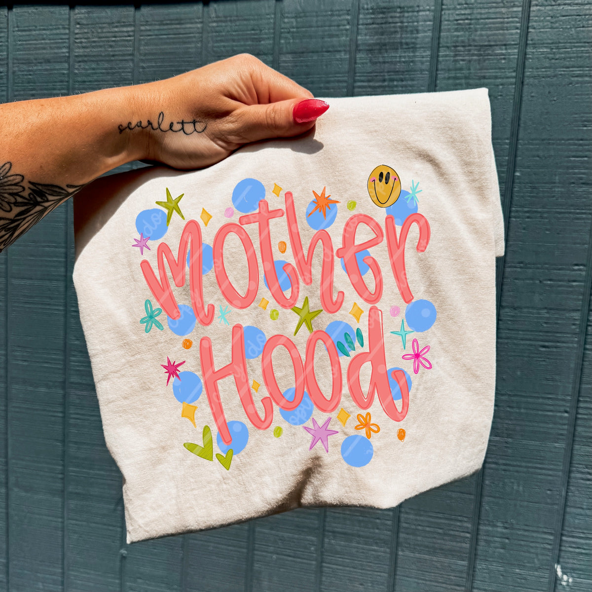 Motherhood polka dots and stars DTF Transfer
