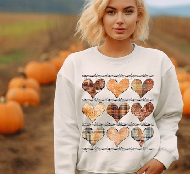 Fall hearts collage 64299 DTF transfer