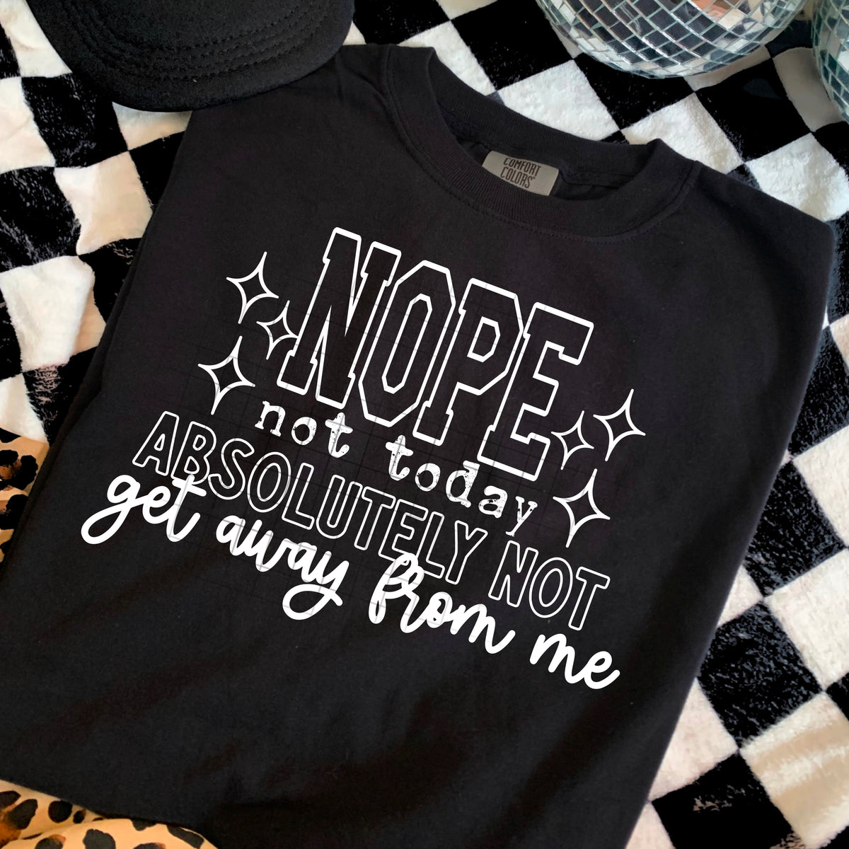 Nope Absolutely Not single color WHITE FONT CSC DTF transfer