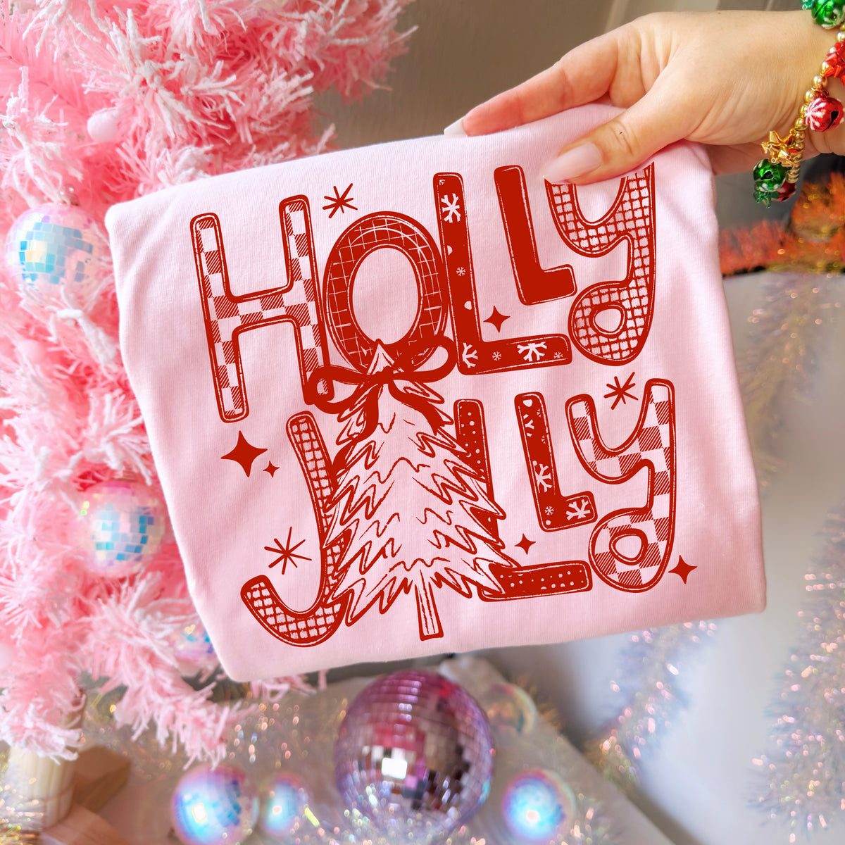 Holly Jolly (red) (csc) DTF Transfer