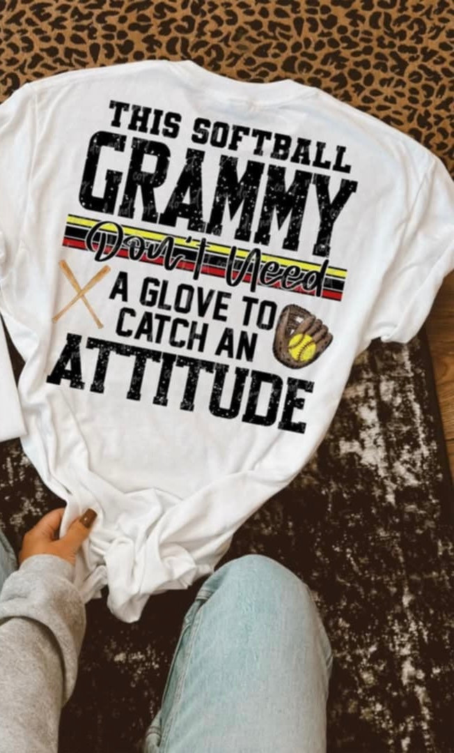 This softball Grammy dont need a glove to catch an attitude (virgo) 92748 DTF transfer