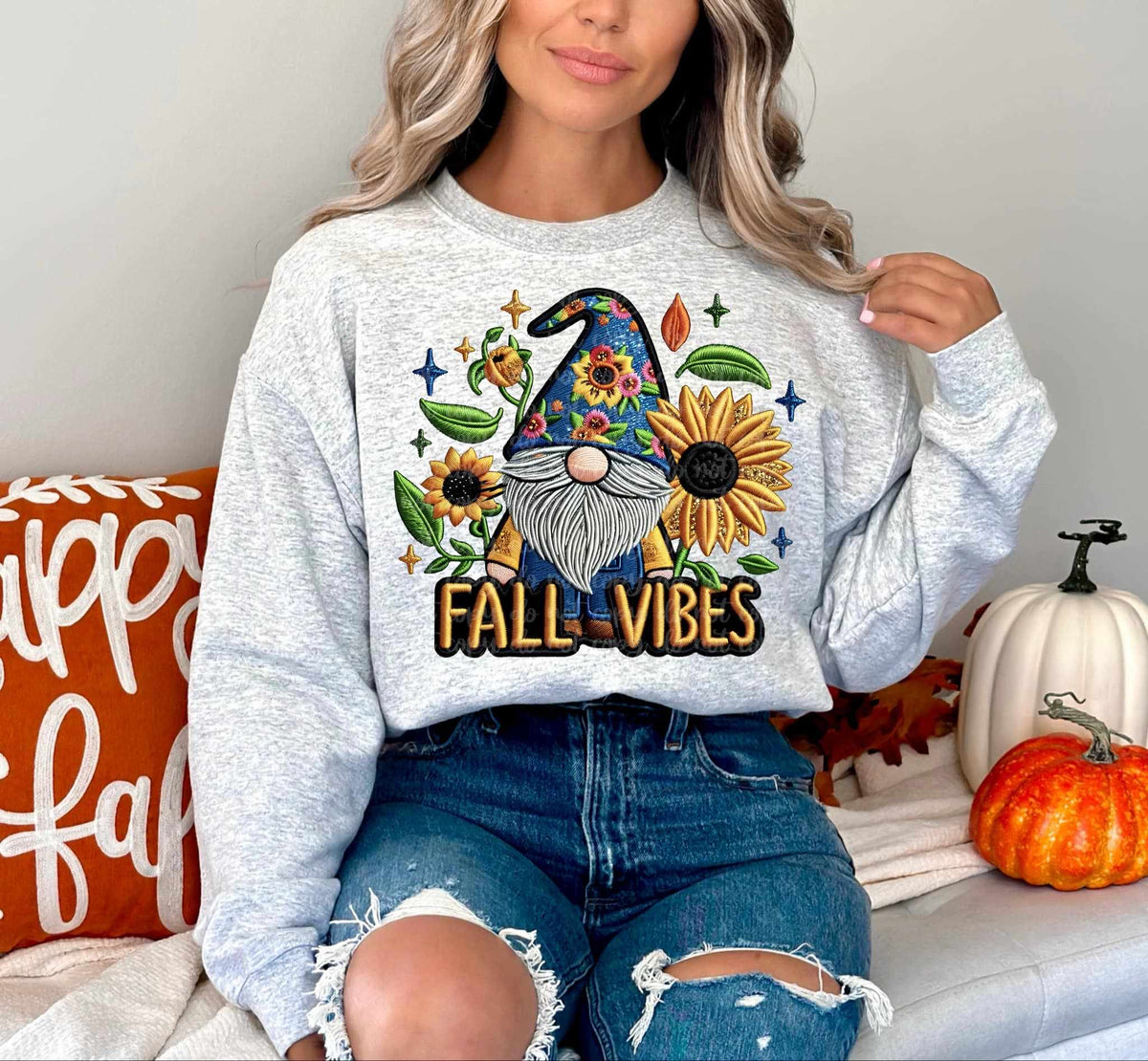 Fall vibes gnome 58252 DTF transfer