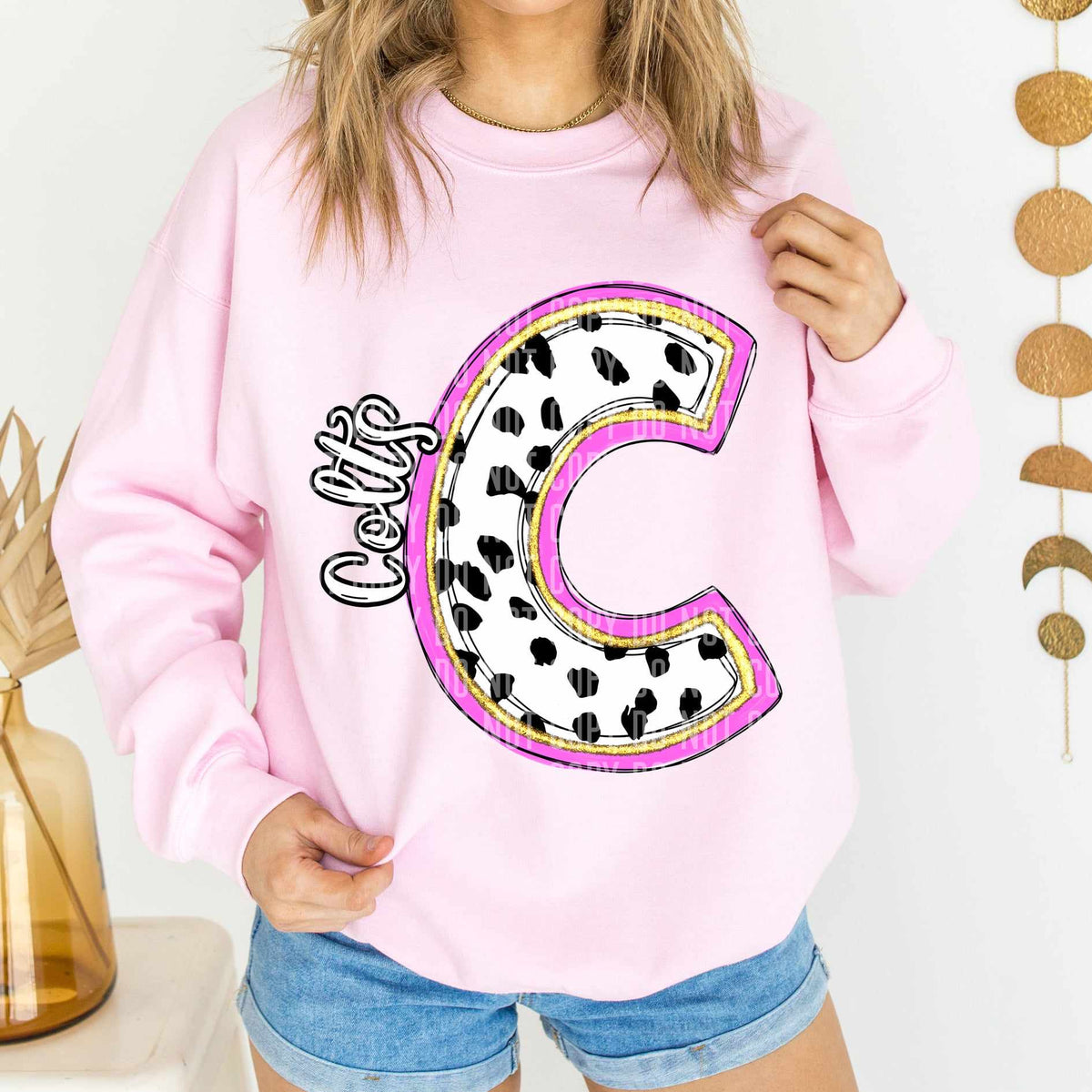 Colts Polka Font Mascot Caplinger 56204 DTF transfer