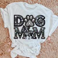 Boston Terrier Dog mom rhinestone 49066 DTF transfer