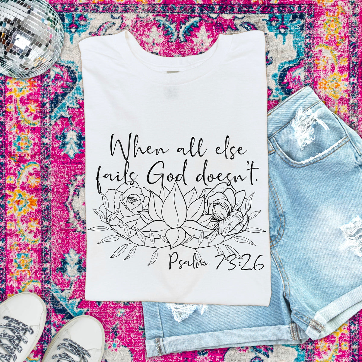 When all else falls god doesn’t lotus BLACK 103390 DTF transfer