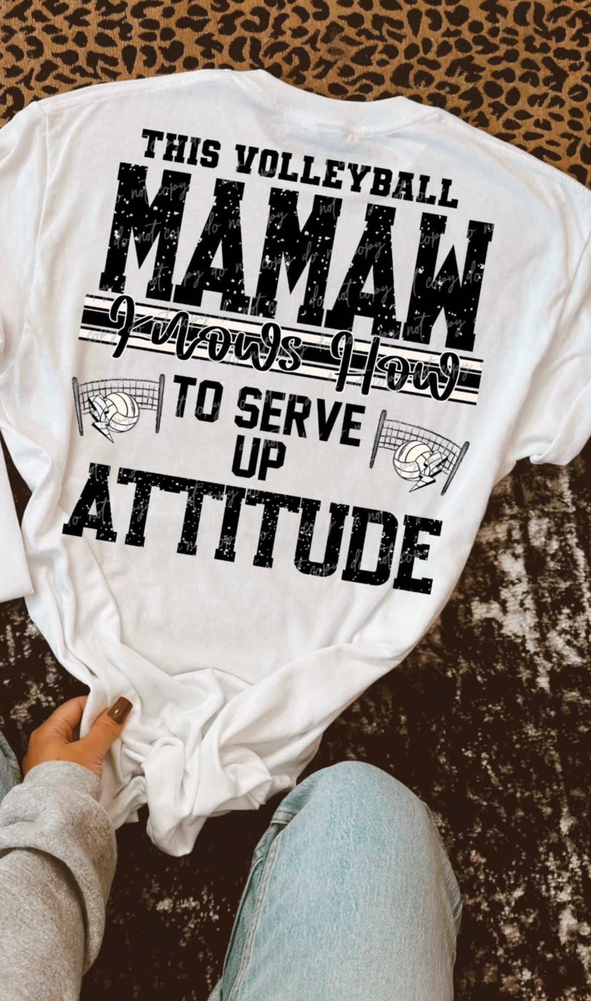This volleyball mamaw knows how to serve up attitude (VIRGO) 90572 DTF transfer