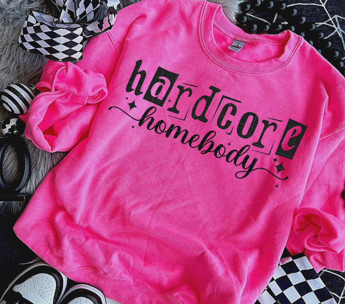 Hardcore homebody BLACK (LINDA) DTF Transfer