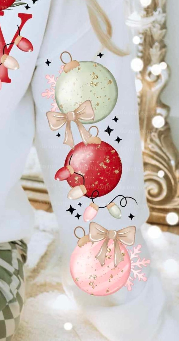 Holly jolly ornaments sleeve (CSC) 62398 DTF transfer
