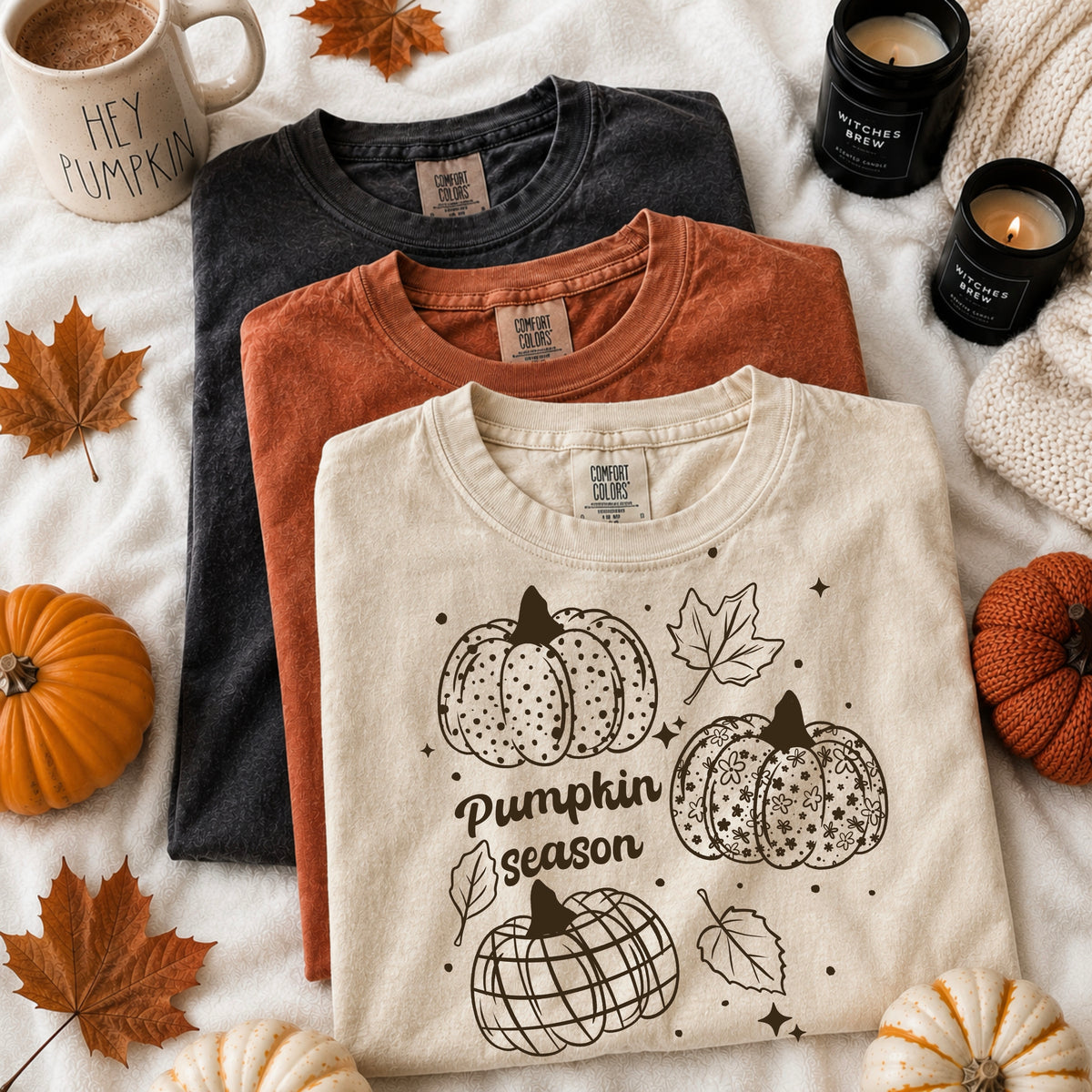 Pattern pumpkins brown (CSC) DTF Transfer