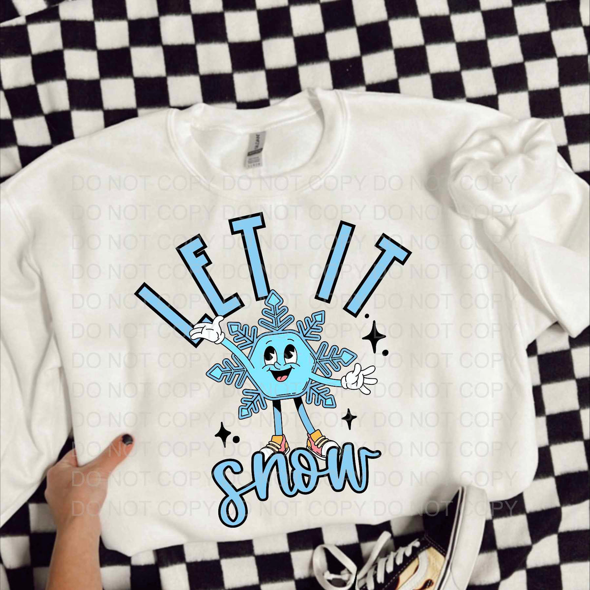 Let it snow character snowflake 65281 DTF transfer