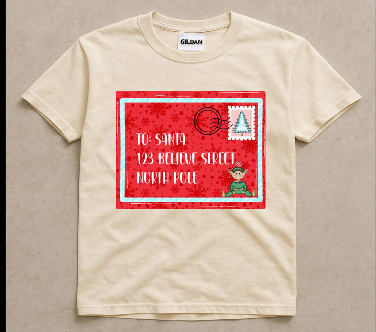 To Santa card (Linda) DTF transfer