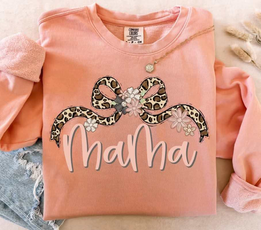 Mama leopard bow (S&G) 82406 DTF transfer