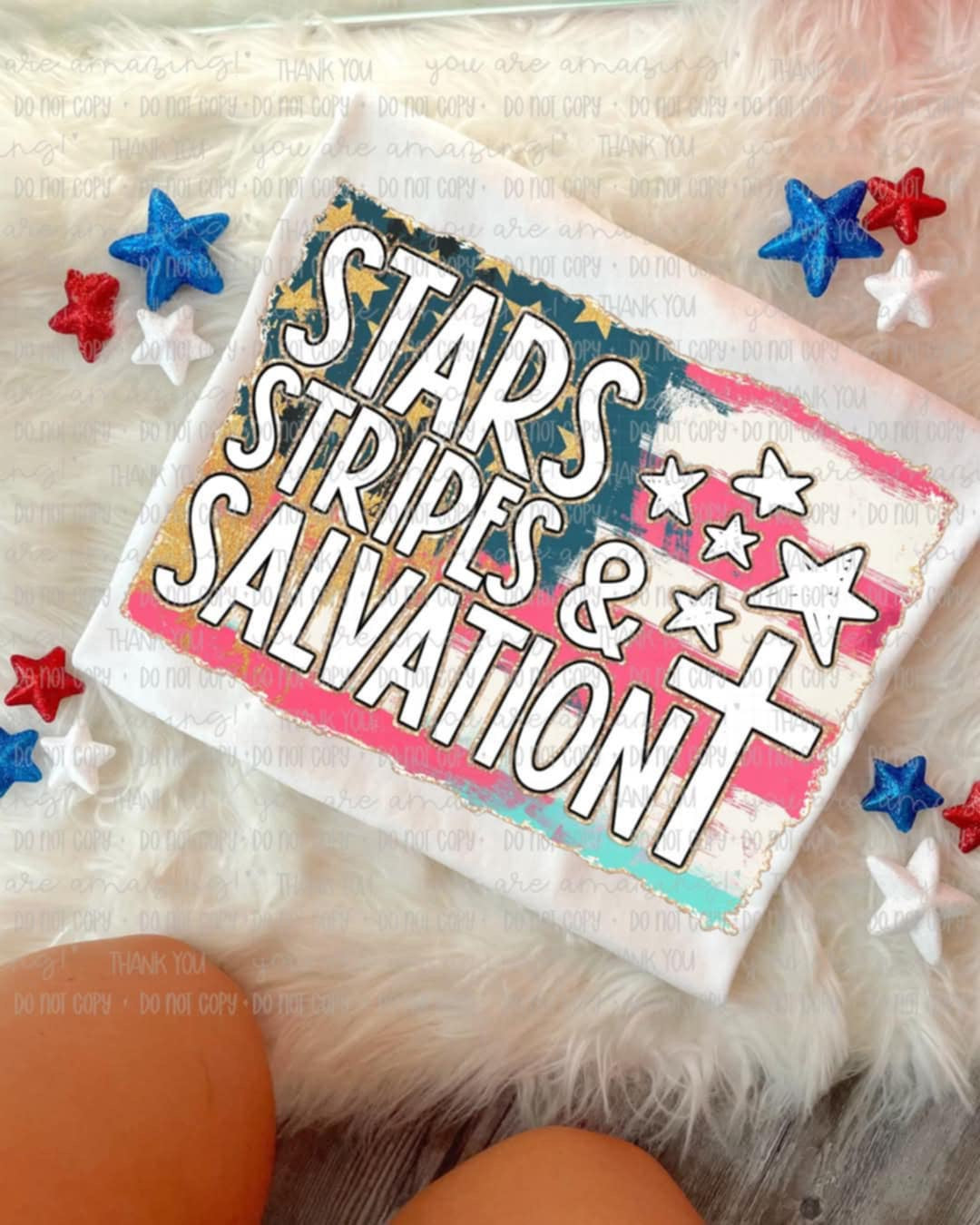 Stars stripes & salvation flag (OHD) 99377 DTF transfer