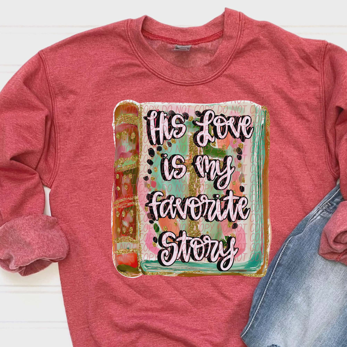 His love is my favorite story book (city) DTF transfer