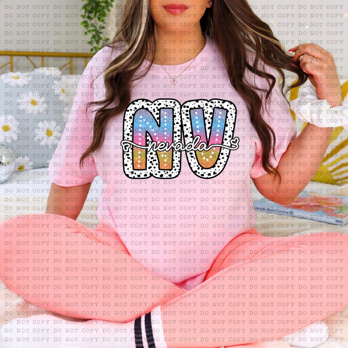 NV Nevada tie dye dottie (ECHT) 94217 DTF transfer