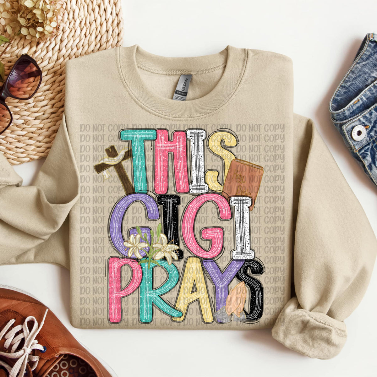 This Gigi prays (VP) 91913 DTF transfer