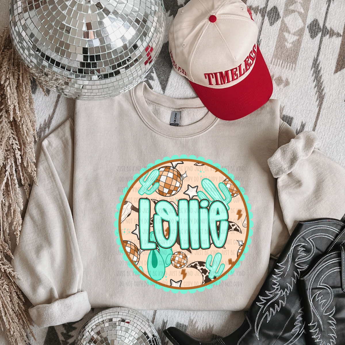 Lollie *Teal (Kayndi) 72841 DTF transfer