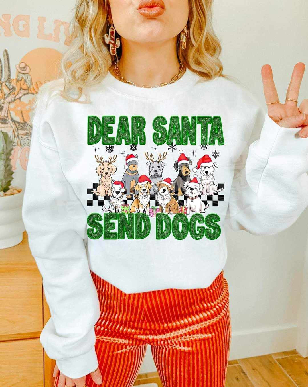 Dear Santa send dogs (DDD) 65021 DTF transfer