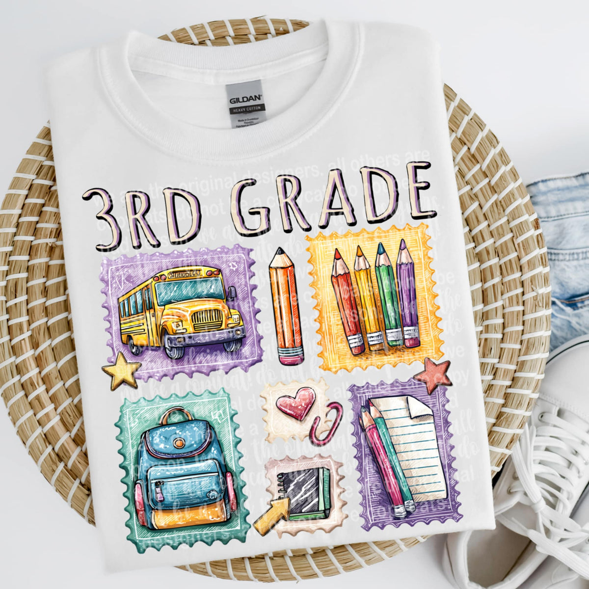 3rd grade stamps (TTD) 109895 DTF transfer