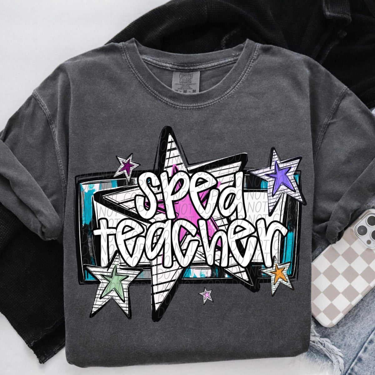 Sped teacher stars (CITY) 85454 DTF transfer