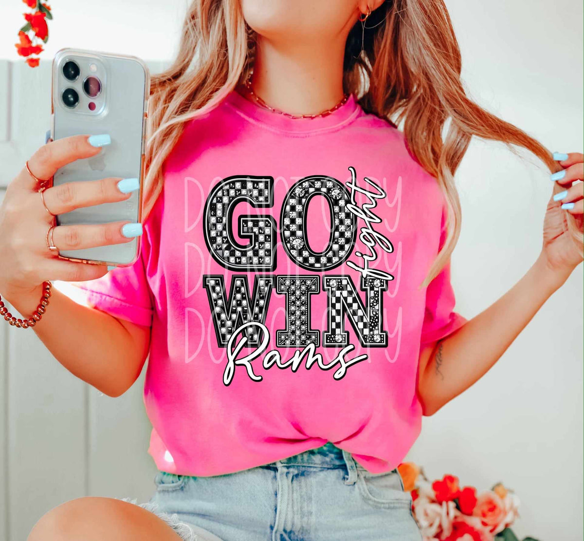 Go fight win rams (HW) 53446 DTF transfer
